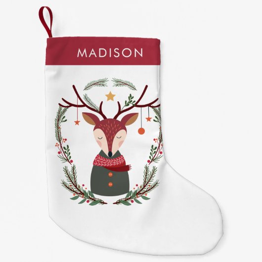 甘くてフェスティバルのクリスマスディアー スモールクリスマスストッキング (正面)