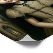 甘くて不気味なゴシック様式のガールアート ポスター (角)