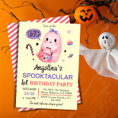 甘くて不気味な幽霊キャンディ1st誕生日ハロウィーン 招待状