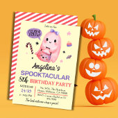 甘くて不気味な幽霊キャンディ8th誕生日ハロウィーン 招待状