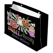 甘くて不気味な、トリックや治療ブラック ラージペーパーバッグ (正面アングル)