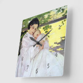 「甘くて低い」 スクエア壁時計 (傾斜)