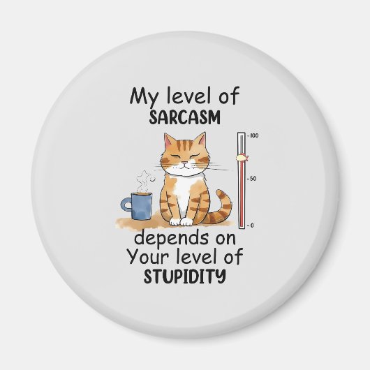 甘くて可愛いオレンジ色の猫 マグネット (正面)