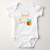甘くて可愛いハニービーベビープレゼント ベビーボディスーツ (正面)