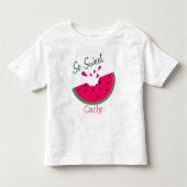 甘くて可愛いパーソナライズされたハートスイカ トドラーTシャツ (正面)