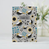 甘くて可愛い《鳥》アメリカゴガラとベリー サンキューカード (スタンド正面)