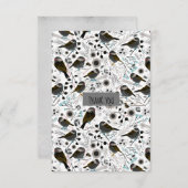 甘くて可愛い《鳥》アメリカゴガラデザイン サンキューカード (正面/裏面)