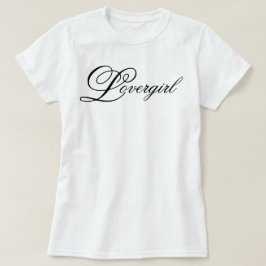 甘くて可愛いLovergirlスクリプト Tシャツ