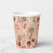 甘くて塩辛いベビシャワーベージュ 紙コップ (右)