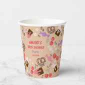 甘くて塩辛いベビシャワーベージュ 紙コップ (正面)