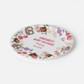 甘くて塩辛いベビーシャワーホワイト紙プレート ペーパープレート (アングル)