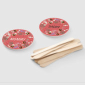 甘くて塩辛いベビーシャワー赤いファンのセット ハンドファン (組立なし)