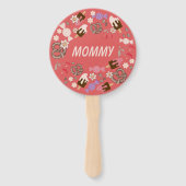 甘くて塩辛いベビーシャワー赤いファンのセット ハンドファン (正面)