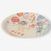 甘くて子供の誕生日 ペーパープレート (アングル)