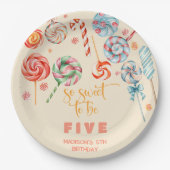 甘くて子供の誕生日 ペーパープレート (正面)