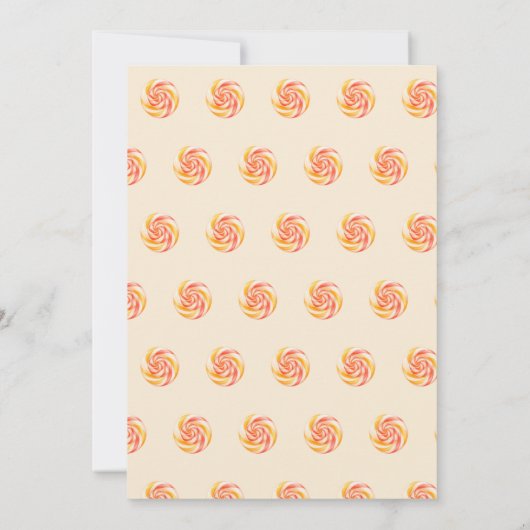 甘くて子供の誕生日 招待状 (裏面)