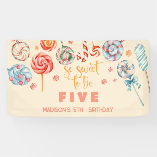 甘くて子供の誕生日 横断幕 (横)