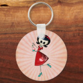 甘くて怖いスケルトンガール キーホルダー (正面)