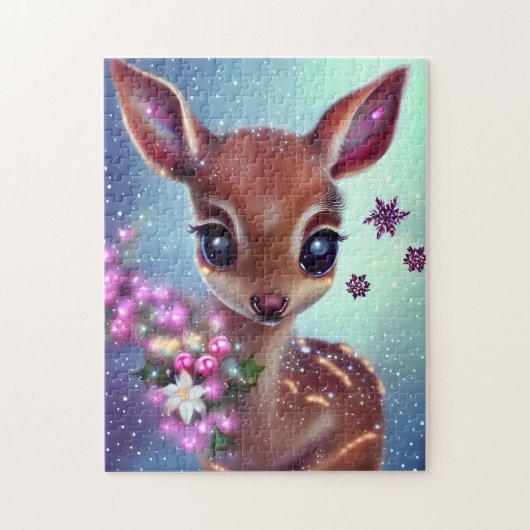 甘くて愛らしいベビー鹿 ジグソーパズル (縦)