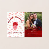 甘くて楽しい写真のバレンタインデーカード 箔カード (内部)