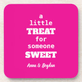 甘くて熱いピンクのバレンタイン コースター (正面)