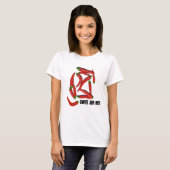 甘くて熱い赤唐辛子Tシャツトップ Tシャツ (正面フル)
