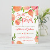 甘くて甘いピーチベビーシャワー招待状 招待状 (スタンド正面)