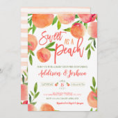 甘くて甘いピーチベビーシャワー招待状 招待状 (正面/裏面)