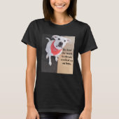 甘くて甘い白い子犬でオレンジ色のスカーフを着ている Tシャツ (正面)