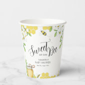 甘くて甘い蜂蜜の赤ちゃんシャワー 紙コップ (裏面)