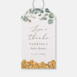 甘くて緑の赤ちゃんシャワー ギフトタグ