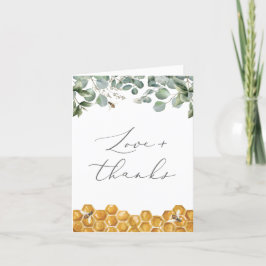 甘くて緑の赤ちゃんシャワー サンキューカード