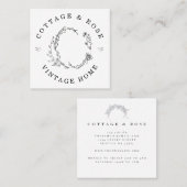 甘くて繊細なみすぼらしいコテージフローラ スクエア名刺 (正面/裏面)