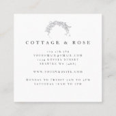 甘くて繊細なみすぼらしいコテージフローラ スクエア名刺 (裏面)