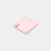 甘くて美味しいストロベリーカップケーキピンク ポストイット (アングル)