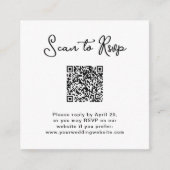 甘くて遊び心のある | QRコードでの出欠確認 エンクロージャーカード (正面)