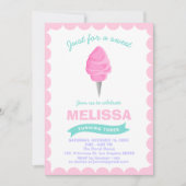 甘くシックな誕生日キャンデーのベビーの専門店Candyland 招待状 (正面)