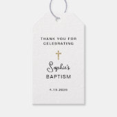 甘くシンプル | ゴールドクロス 洗礼 ギフトタグ (正面)