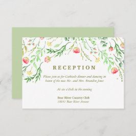 甘くロマンチックな |フローラ披露宴 招待状