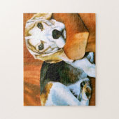 甘く不精なビーグル犬のパズル ジグソーパズル (縦)