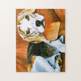 甘く不精なビーグル犬のパズル ジグソーパズル