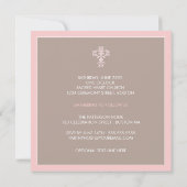 甘く及びモダンな洗礼の女の赤ちゃんの招待状 招待状 (裏面)