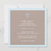 甘く及びモダンな洗礼の男の赤ちゃんの招待状 招待状 (裏面)