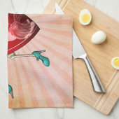 甘く及び恐い骨組女の子 キッチンタオル (四つ折り)