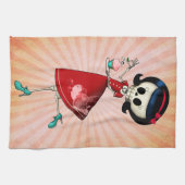 甘く及び恐い骨組女の子 キッチンタオル (横)