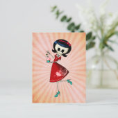 甘く及び恐い骨組女の子 ポストカード (スタンド正面)