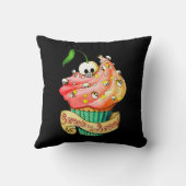 甘く及び致命的なスカルのカップケーキ クッション (裏面)