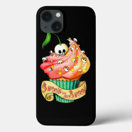 甘く及び致命的なスカルのカップケーキ iPhone 13ケース