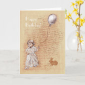 甘く古い記憶カスタムなバースデー・カード カード (黄色い花)