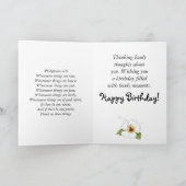 甘く小さいてんとう虫の誕生日のPhilippiansの4:8 カード (内部)